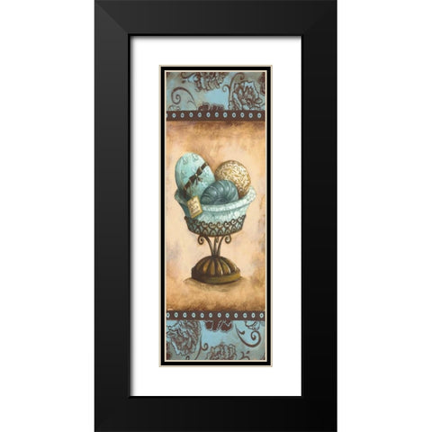 Savon Panel Black Modern Wood Framed Art Print with Double Matting by Gorham, Gregory