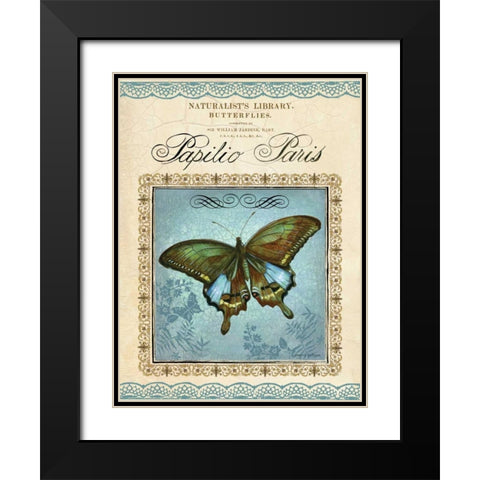 Papilio Paris Black Modern Wood Framed Art Print with Double Matting by Gorham, Gregory
