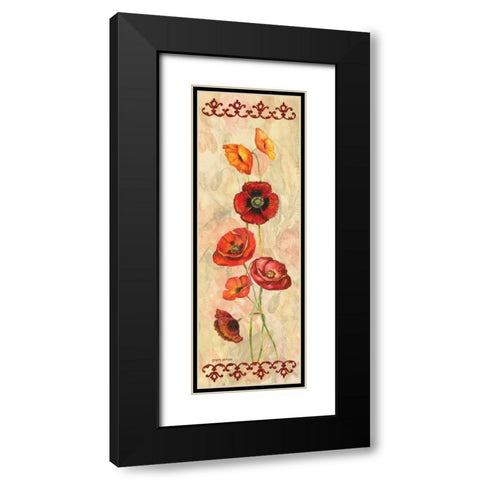 Scarlet Poppies I Black Modern Wood Framed Art Print with Double Matting by Gorham, Gregory