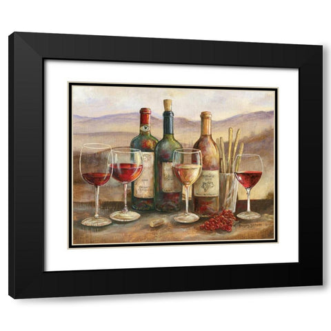 Tuscan Banquet Black Modern Wood Framed Art Print with Double Matting by Gorham, Gregory