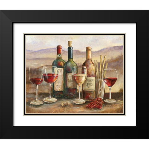 Tuscan Banquet Black Modern Wood Framed Art Print with Double Matting by Gorham, Gregory