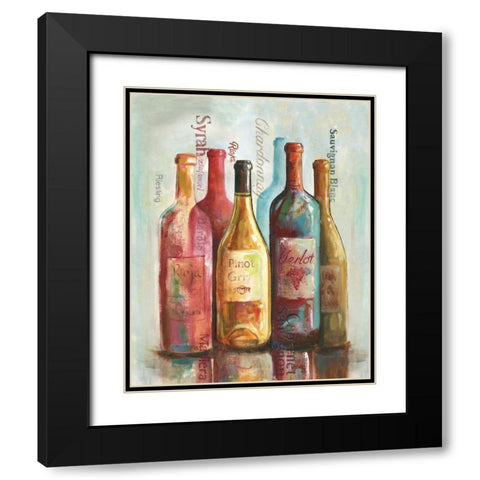 Wine Cellar Motif I Black Modern Wood Framed Art Print with Double Matting by Gorham, Gregory