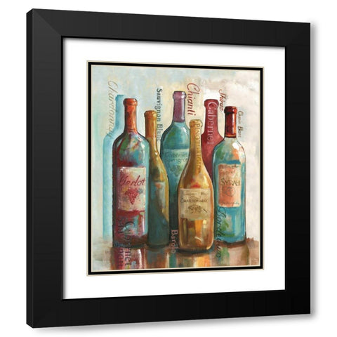 Wine Cellar Motif II Black Modern Wood Framed Art Print with Double Matting by Gorham, Gregory