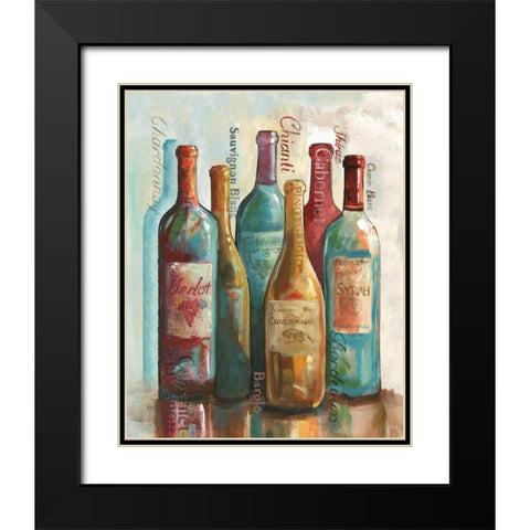 Wine Cellar Motif II Black Modern Wood Framed Art Print with Double Matting by Gorham, Gregory