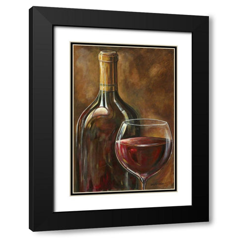 Red Wine Black Modern Wood Framed Art Print with Double Matting by Gorham, Gregory