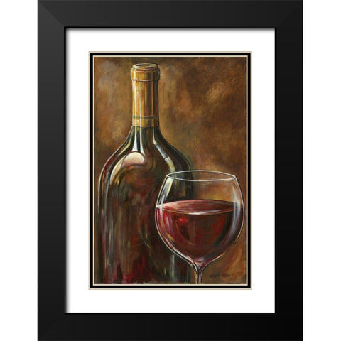 Red Wine Black Modern Wood Framed Art Print with Double Matting by Gorham, Gregory