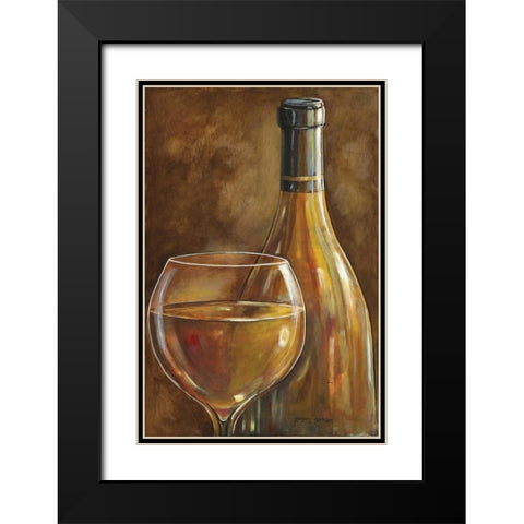 White Wine Black Modern Wood Framed Art Print with Double Matting by Gorham, Gregory