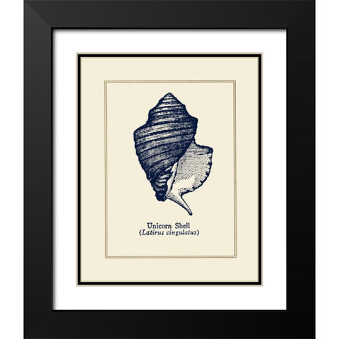 Unicorn Shell Black Modern Wood Framed Art Print with Double Matting by Gorham, Gregory