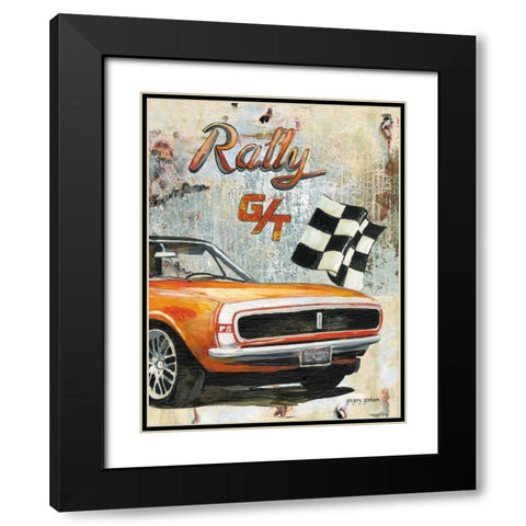 Rally Car Black Modern Wood Framed Art Print with Double Matting by Gorham, Gregory