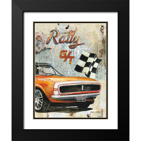 Rally Car Black Modern Wood Framed Art Print with Double Matting by Gorham, Gregory