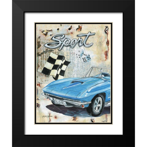 Sport Car Black Modern Wood Framed Art Print with Double Matting by Gorham, Gregory