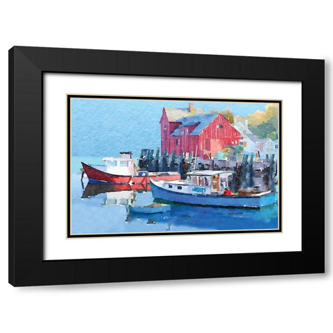 Rock Harbor II Black Modern Wood Framed Art Print with Double Matting by Gorham, Gregory