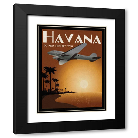 Havana Black Modern Wood Framed Art Print with Double Matting by Giacopelli, Jason