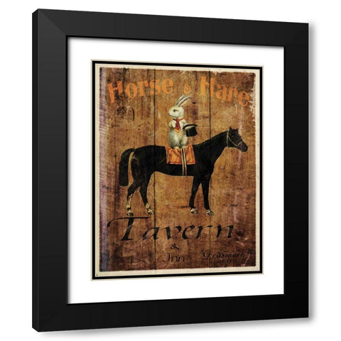 Horse and Hare Tavern Black Modern Wood Framed Art Print with Double Matting by Giacopelli, Jason