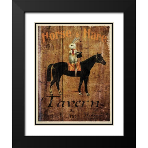 Horse and Hare Tavern Black Modern Wood Framed Art Print with Double Matting by Giacopelli, Jason