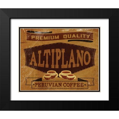 Peruvian Coffee Black Modern Wood Framed Art Print with Double Matting by Giacopelli, Jason