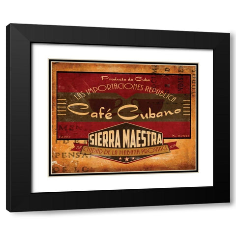 Cafe Cubano Black Modern Wood Framed Art Print with Double Matting by Giacopelli, Jason