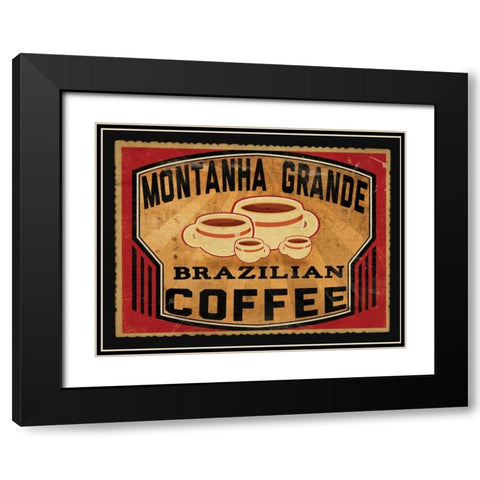 Brazillian Coffee Black Modern Wood Framed Art Print with Double Matting by Giacopelli, Jason