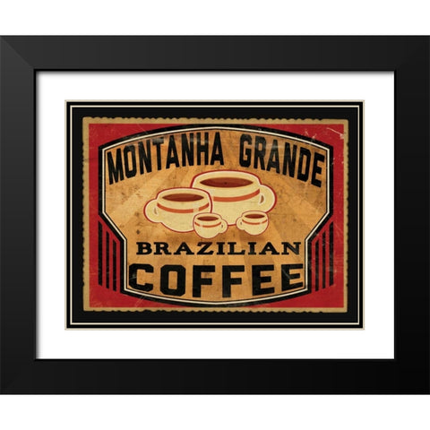 Brazillian Coffee Black Modern Wood Framed Art Print with Double Matting by Giacopelli, Jason