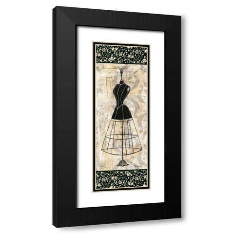 Dress Form Panel II Black Modern Wood Framed Art Print with Double Matting by Guinn, Katie
