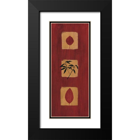 Asian Panel II Black Modern Wood Framed Art Print with Double Matting by Hannah, Jenny