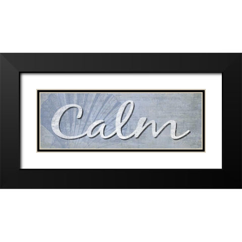 Calm Black Modern Wood Framed Art Print with Double Matting by Harbick, N
