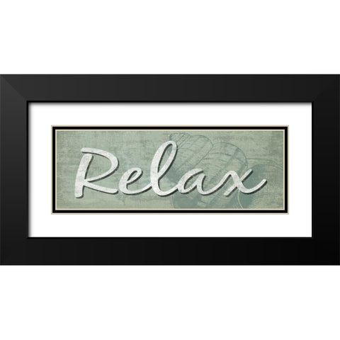 Relax Black Modern Wood Framed Art Print with Double Matting by Harbick, N