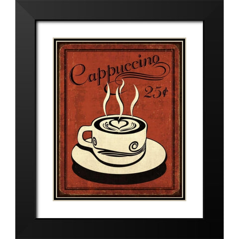 Retro Coffee III Black Modern Wood Framed Art Print with Double Matting by Harbick, N