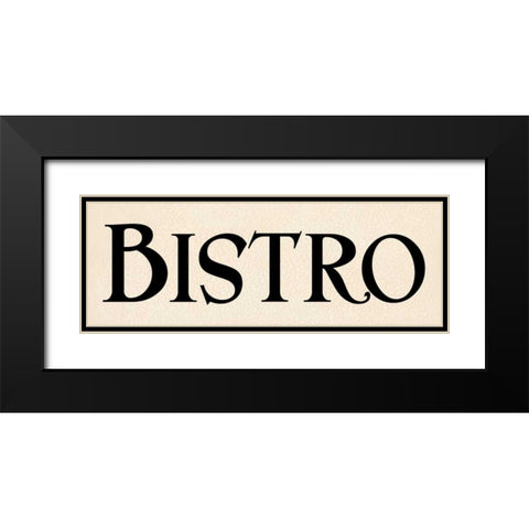 Bistro I Black Modern Wood Framed Art Print with Double Matting by Harbick, N