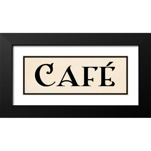 Cafe I Black Modern Wood Framed Art Print with Double Matting by Harbick, N