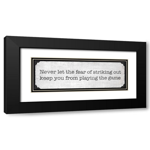 Playing the Game Black Modern Wood Framed Art Print with Double Matting by Harbick, N
