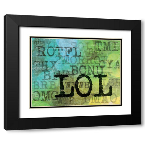 Text Logic I Black Modern Wood Framed Art Print with Double Matting by Harbick, N