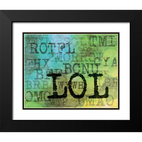 Text Logic I Black Modern Wood Framed Art Print with Double Matting by Harbick, N