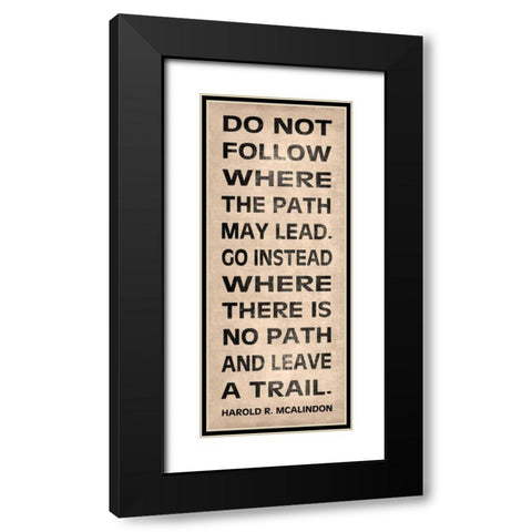 Leave a Trail Black Modern Wood Framed Art Print with Double Matting by Harbick, N