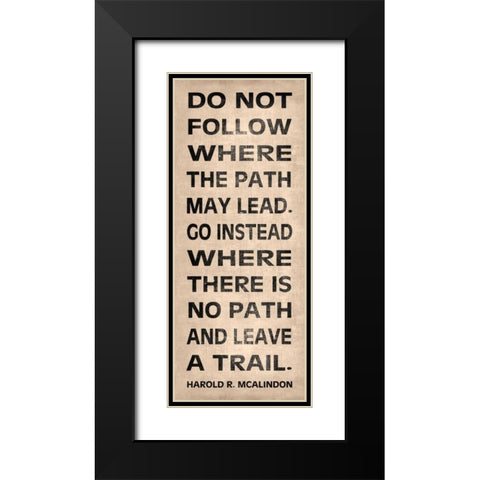 Leave a Trail Black Modern Wood Framed Art Print with Double Matting by Harbick, N
