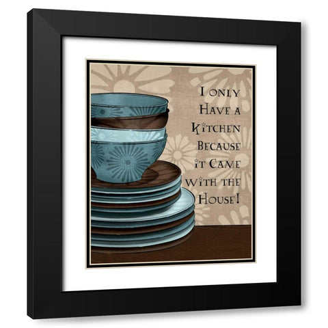 In the Kitchen II Black Modern Wood Framed Art Print with Double Matting by Harbick, N