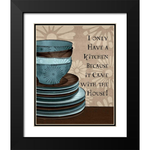 In the Kitchen II Black Modern Wood Framed Art Print with Double Matting by Harbick, N