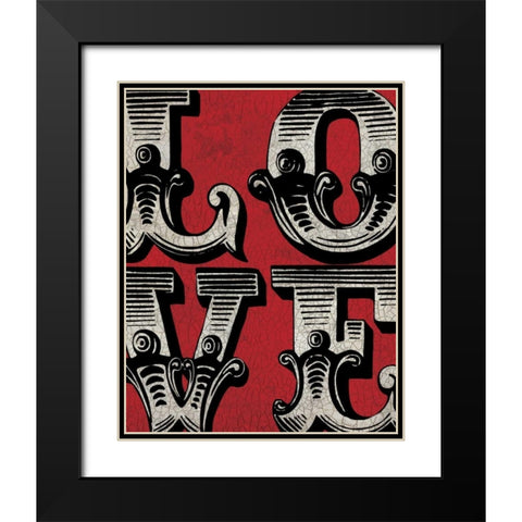 Love Sign Black Modern Wood Framed Art Print with Double Matting by Harbick, N