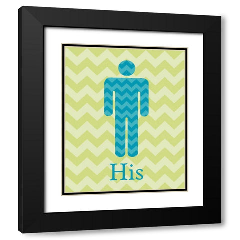 His Black Modern Wood Framed Art Print with Double Matting by Harbick, N