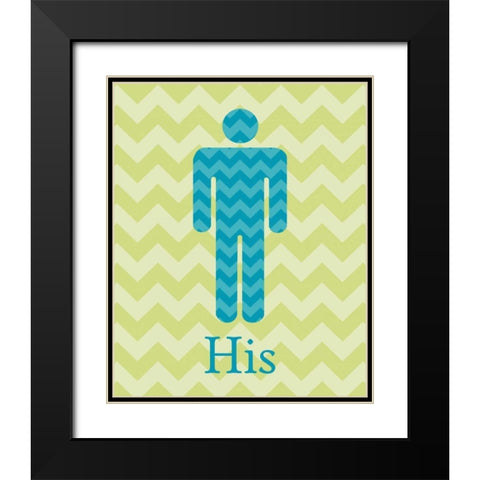 His Black Modern Wood Framed Art Print with Double Matting by Harbick, N