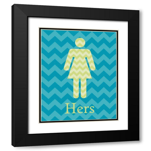 Hers Black Modern Wood Framed Art Print with Double Matting by Harbick, N