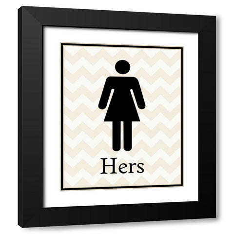 Hers Classic Black Modern Wood Framed Art Print with Double Matting by Harbick, N