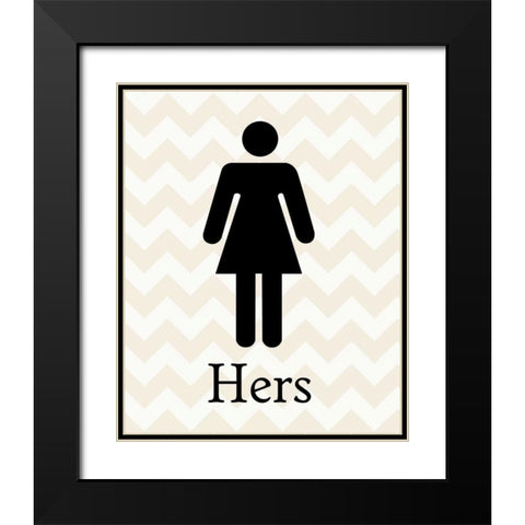 Hers Classic Black Modern Wood Framed Art Print with Double Matting by Harbick, N