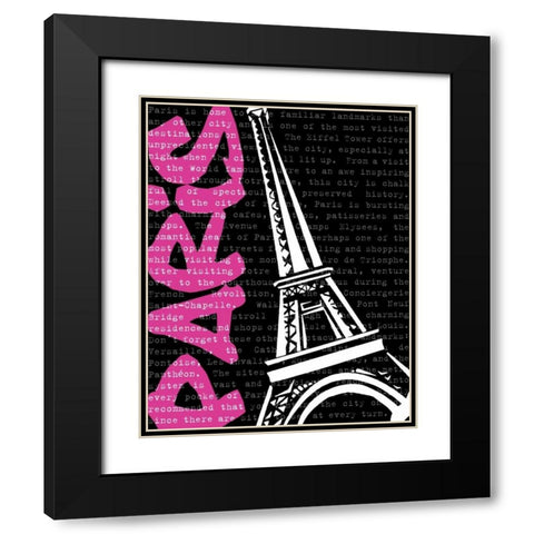 Travel Graffiti I Black Modern Wood Framed Art Print with Double Matting by Harbick, N
