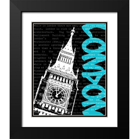 Travel Graffiti II Black Modern Wood Framed Art Print with Double Matting by Harbick, N