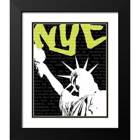 Travel Graffiti III Black Modern Wood Framed Art Print with Double Matting by Harbick, N