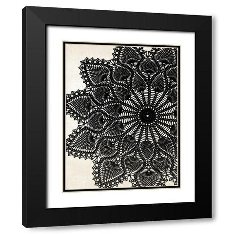 Doilies II Black Modern Wood Framed Art Print with Double Matting by Harbick, N