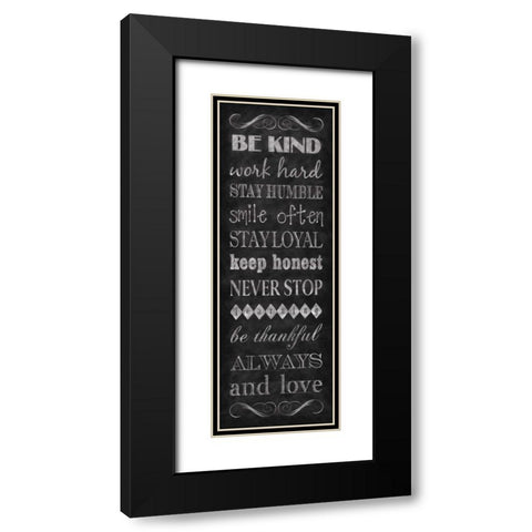 Rules for Life I Black Modern Wood Framed Art Print with Double Matting by Harbick, N