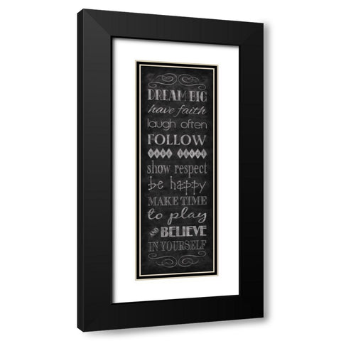 Rules for Life II Black Modern Wood Framed Art Print with Double Matting by Harbick, N