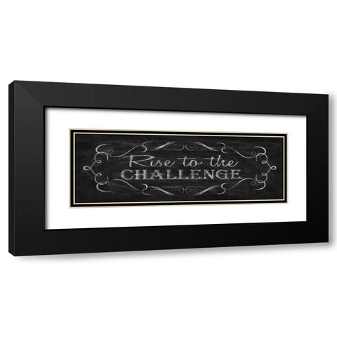 Rise to the Challenge Black Modern Wood Framed Art Print with Double Matting by Harbick, N